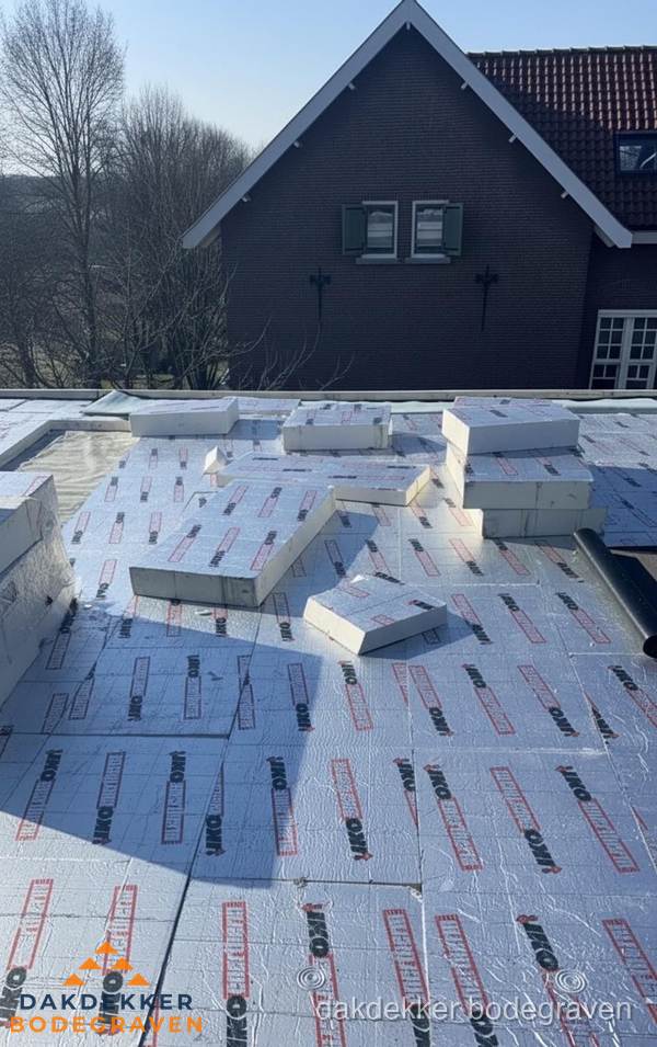 IKO PIR isolatieplaten op plat dak in Bodegraven